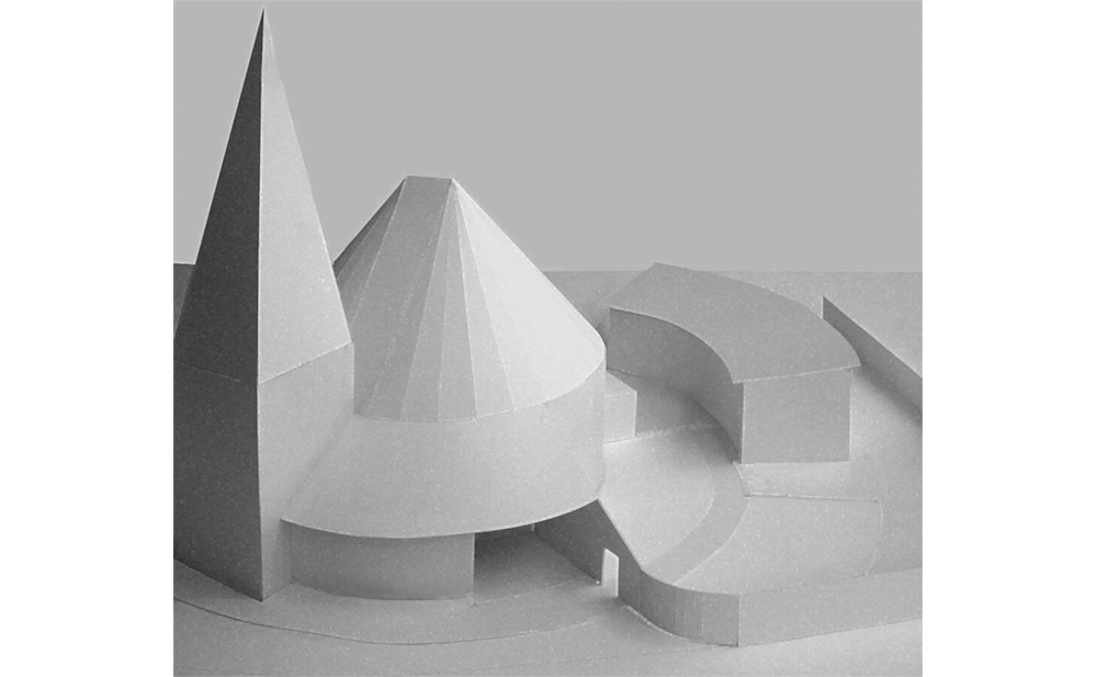 Außenperspektive Kinder- und Jugendhaus Friedenskirche in Dachau (Modell)