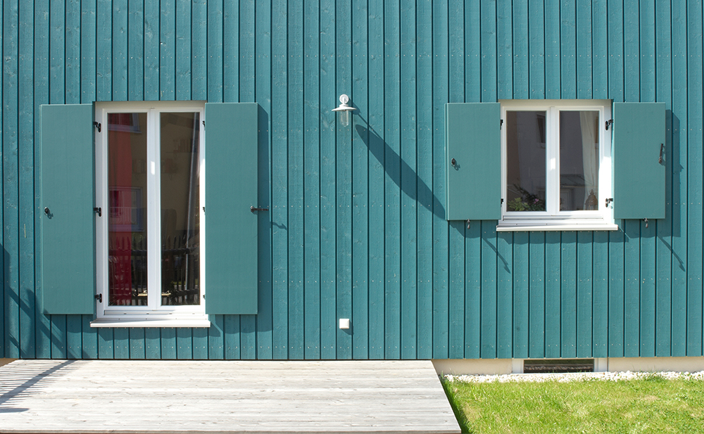 Außenperspektive Fassade Zweifamilienhaus in Dachau